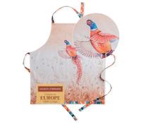 Maison d' Hermine APRON 100% Cotton Faisan D'Automne (70cm x 85cm) Unisex with Adjustable Neck & Long Ties