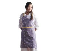Maison d' Hermine Apron for women with Pocket 100% Cotton 70 cm x 80 cm 1 Piece Adjustable Neck Strap & long ties Apron Men, Chef, Wedding, Cooking, Gardening, Server (Bees Are Buzzing)