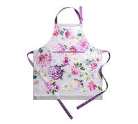 Maison d' Hermine Apron for women with Pocket 100% Cotton 85 cm x 70 cm 1 Piece Adjustable Neck Strap & long ties Apron Men, Chef, Wedding, Cooking, Gardening, Server Spring/Summer (Pivoine)