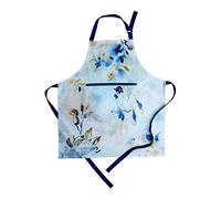 Maison d' Hermine Cloth Apron 100% Cotton 1 Piece Adjustable Neck Strap Easter Clothapron with Center Pocket & Long Ties for Women, Men, Banquet, Lazy Summer Days - Spring/Summer (70 cm x 85 cm)