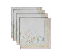 Maison d' Hermine Cloth Napkins Set of 4 100% Cotton Everyday Reusable Square Napkins Cloth Washable, Dinner, Party, Wedding, Restaurant, Spring/Summer (Easter Dew, 45 CM x 45 CM)