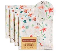 Maison d' Hermine Cloth Napkins Set of 4 100% Cotton Everyday Reusable Square Napkins Cloth Washable, Dinner, Party, Wedding, Restaurant, Spring/Summer (Colmar, 45 CM x 45 CM)