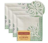 Maison d' Hermine Cloth Napkins Set of 4 100% Cotton Everyday Reusable Square Napkins Cloth Washable, Dinner, Party, Wedding, Restaurant, Spring/Summer (Jardin Du Roy, 45 CM x 45 CM)