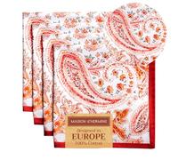 Maison d' Hermine Cloth Napkins Set of 4 100% Cotton for Christmas Decorations Everyday Reusable Square Autumn Napkins Cloth Washable Dinner Party Wedding (Orient, 45 CM x 45 CM)