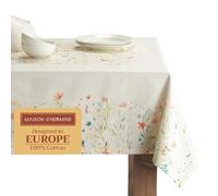 Maison d' Hermine Colmar 100% Cotton Tablecloth for Kitchen | Dinner | Table | Party Decoration | Weddings | Spring/Summer (Rectangle, 140 cm x 180 cm)