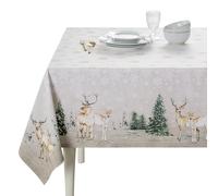 Maison d' Hermine Deer in The Woods Tablecloth 100% Cotton, Multi-Colour, 60 x 108 Inches