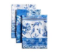 Maison d' Hermine Dish Towels 100% Cotton Kitchen Towels Washable Set of 3 Dishcloth, Home, Kitchen, Dining & Camping, Summer Blues - Spring/Summer (50cm x 70cm)