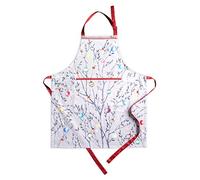 Maison d' Hermine Fairy Christmas 100% Cotton 1 Piece Kitchen Apron with an Adjustable Neck & Centre Pocket with Long Ties for Women Men Chef Cooking Restaurant Home (70cm x 85cm)