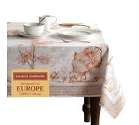 Maison d' Hermine Giving Thanks 100% Cotton Tablecloth for Kitchen Dinning Tabletop Decoration Parties Weddings (Rectangle, 140cm x 180cm)