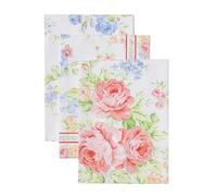 Maison d' Hermine Kitchen Towels Set of 3 100% Cotton 70 CM x 50 CM Reusable Cloth Tea Dish Towels Absorbent with Hanging Loop for Kitchen Dining Gifts for Mothers Day (Vintage Floral)