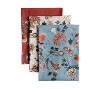 Maison d' Hermine Kitchen Towels Set of 3 100% Cotton 70 CM x 50 CM Reusable Cloth Tea Dish Towels Absorbent with Hanging Loop for Kitchen, Dining, Cocktail Parties (Dalida)