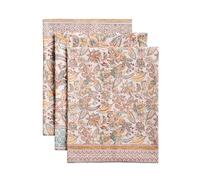 Maison d' Hermine Kitchen Towels Set of 3 100% Cotton 70 CM x 50 CM Reusable Cloth Tea Dish Towels Absorbent with Hanging Loop for Kitchen Dining Christmas Decorations (Nila)