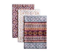 Maison d' Hermine Kitchen Towels Set of 3 100% Cotton 70 CM x 50 CM Reusable Cloth Tea Dish Towels Absorbent with Hanging Loop for Kitchen Dining Christmas Decorations (Fair Isle)