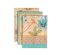 Maison d' Hermine Kitchen Towels Set of 3 100% Cotton 70 CM x 50 CM Reusable Cloth Tea Dish Towels Absorbent with Hanging Loop for Kitchen, Dining, Cocktail Parties Spring/Summer (Luxury Loft - Peach)