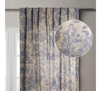 Maison d' Hermine Le Miller 100% Cotton Curtain, Cotton, Blue, 50 Inches x 84 Inches