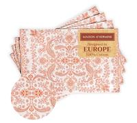 Maison d' Hermine Placemats Set of 4 100% Cotton Washable Cloth Place Mats, Reusable Table Mats for Christmas Decorations Kitchen Dining Party Wedding Restaurant (Cachemire, 33 CM x 48 CM)