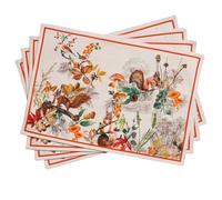 Maison d' Hermine Placemats Set of 4 100% Cotton Washable Cloth Place Mats, Reusable Table Mats for Christmas Decorations Kitchen Dining Party Wedding Restaurant (Recolte, 33 CM x 48 CM)