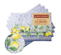 Maison d' Hermine Placemats Set of 4 100% Cotton Washable Cloth Place Mats, Reusable Table Mats for Kitchen Dining Decoration, Party, Wedding, Restaurant Spring/Summer (Citrus, 33 CM x 48 CM)