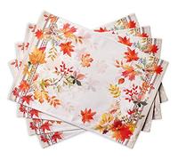 Maison d' Hermine Placemats Set of 4 100% Cotton Washable Cloth Place Mats, Reusable Table Mats for Kitchen Dining Decoration, Party, Wedding, Restaurant, Hotel (Amarante, 33 CM x 48 CM)