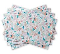 Maison d'Hermine Placemats Set of 4 100% Cotton Washable Cloth Place mats, Home, Kitchen, Wedding, Restaurant - Gifts for Mothers Day (Summer Picnic, 33cm x 48cm)