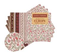 Maison d' Hermine Placemats Set of 4 100% Cotton Washable Cloth Place Mats, Reusable Table Mats for Kitchen Dining Decoration, Party, Wedding, Restaurant, Hotel (Reveillon Au Jardin, 33 CM x 48 CM)
