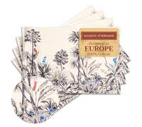 Maison d' Hermine Placemats Set of 4 100% Cotton Washable Cloth Place Mats, Reusable Table Mats for Kitchen Dining Decoration, Party, Wedding, Restaurant, Hotel (Amazonia, 33 CM x 48 CM)