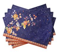Maison d' Hermine Placemats Set of 4 100% Cotton Washable Cloth Place Mats, Reusable Table Mats for Kitchen Dining Decoration, Party, Wedding, Restaurant, Hotel (Kelim - Infinity, 33 CM x 48 CM)