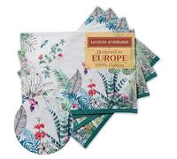 Maison d' Hermine Placemats Set of 4 100% Cotton Washable Reusable Table Mats for Home Kitchen Dining Party Wedding Restaurant Gifts for Mothers Day (Tropiques, 33 CM x 48 CM)