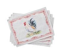 Maison d' Hermine Placemats Set of 4 100% Cotton Washable Reusable Table Mats for Home Kitchen Dining Party Wedding Restaurant Gifts for Mothers Day (Campagne, 33 CM x 48 CM)