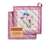 Maison d' Hermine Pot Holders 100% Cotton Potholders (20 x20 cm, Pack of 2)