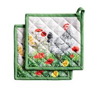 Maison d' Hermine Pot Holders 100% Cotton Potholders (20 x20 cm, Pack of 2)