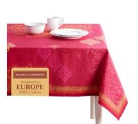 Maison d' Hermine Table Cloth Rectangle Table 100% Cotton 180 cm x 140 cm Tablecloth Reusable Decorative Everyday Use for Dining Room, Farmhouse, Home Party, Festive, Wedding - Versailles