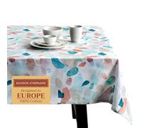 Maison d' Hermine Table Cloth Rectangle Table 100% Cotton 180 cm x 140 cm Tablecloth Reusable Decorative Everyday Use for Dining Room, Farmhouse, Home Party, Festive Spring Summer - Summer Picnic