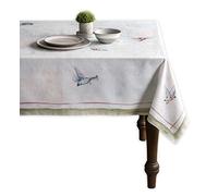 Maison d' Hermine Table Cloth Rectangle Table 100% Cotton 180 cm x 140 cm Tablecloth Reusable Everyday Use for Dining Farmhouse Home Party Festive Easter Decorations (Flying Birds)