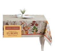 Maison d' Hermine Table Cloth Rectangle Table 100% Cotton 180 cm x 140 cm Tablecloth Reusable Everyday Use for Christmas Decorations Dining Farmhouse Home Party Festive (Recolte)
