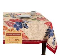 Maison d' Hermine Table Cloth Rectangle Table 100% Cotton 230 cm x 140 cm Tablecloth Reusable Decorative Everyday Use for Dining Room, Farmhouse, Home Party, Festive, Wedding - Kalahari