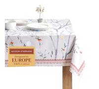 Maison d' Hermine Table Cloth Rectangle Table 100% Cotton 230 cm x 140 cm Tablecloth Reusable Decorative Everyday Use for Dining Room, Farmhouse, Home Party, Festive, Wedding - Fairy Christmas