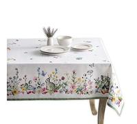 Maison d' Hermine Table Cloth Rectangle Table 100% Cotton 230 cm x 140 cm Tablecloth Reusable Decorative Everyday Use for Dining Room, Farmhouse, Home Party, Festive Spring Summer - Printemps
