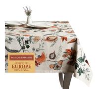 Maison d' Hermine Table Cloth Rectangle Table 100% Cotton 230 cm x 140 cm Tablecloth Reusable Decorative Everyday Use for Dining Room, Farmhouse, Home Party, Festive Spring Summer - Dalida