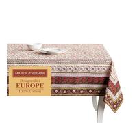 Maison d' Hermine Table Cloth Rectangle Table 100% Cotton 230 cm x 140 cm Tablecloth Reusable Everyday Use for Christmas Decorations Dining Farmhouse Home Party Festive (Reveillon AU Jardin)