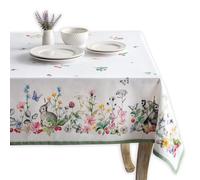Maison d' Hermine Table Cloth Rectangle Table 100% Cotton 54 x 72 Inches Tablecloth Reusable Decorative Everyday Use for Dining Room, Farmhouse, Home Party, Festive & Wedding Spring Summer - Printemps