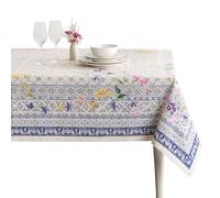 Maison d' Hermine Table Cloth Rectangle Table 100% Cotton 54 x 72 Inches Tablecloth Reusable Decorative Everyday Use for Dining Room, Farmhouse, Home, Party, Festive & Wedding Spring Summer - Faience