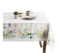 Maison d' Hermine Table Cloth Rectangle Table 100% Cotton 54 x 72 Inches Tablecloth Reusable Decorative for Dining Room, Farmhouse, Home, Party, Festive & Wedding Spring Summer - Fleurs De Mai