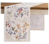 Maison d' Hermine Table runner 100% Cotton Single Layer Table Runners 180 CM long for Christmas Decorations Home Kitchen Dining Party Wedding Bridal Shower (Equinoxe - Beige, 37 cm x 180 cm)
