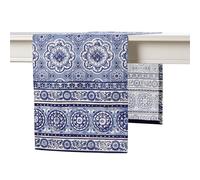 Maison d' Hermine Table runner 100% Cotton Single Layer Table Runners 180 CM long for Home Kitchen Dining Party Wedding Bridal Shower Gifts for Mothers Day (Melodie Bleue, 37 cm x 180 cm)
