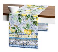 Maison d' Hermine Table runner 100% Cotton Single Layer Table Runners 180 CM long for Spring/Summer Decorations Home Kitchen Dining Party Wedding Bridal Shower (Citrus, 37 cm x 180 cm)