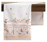 Maison d' Hermine Table runner 100% Cotton Single Layer Table Runners 180 CM long for Spring/Summer Decorations Home Kitchen Dining Party Wedding Bridal Shower (Ibiza - Beige, 37 cm x 180 cm)