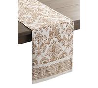 Maison d' Hermine Table runner 100% Cotton Single Layer Table Runners 230 CM long for Christmas Decorations Home Kitchen Dining Party Wedding Bridal Shower (Allure, 37 cm x 230 cm)