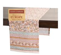 Maison d' Hermine Table runner 100% Cotton Single Layer Table Runners 230 CM long for Christmas Decorations Home Kitchen Dining Party Wedding Bridal Shower (Nila, 37 cm x 230 cm)