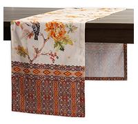 Maison d' Hermine Table runner 100% Cotton Single Layer Table Runners 230 CM long for Christmas Decorations Home Kitchen Dining Party Wedding Bridal Shower (Kelim - Prairie, 37 cm x 230 cm)